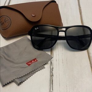 Authentic Ray-Ban Stateside Black Frame Sunglasses with Dark Smoke Lenses